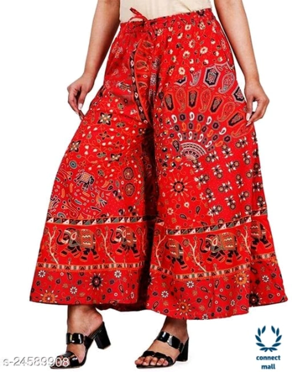 G4Girl jaipuri palazzo divider pant green - Free Size, Cotton, Printed, pack of :1